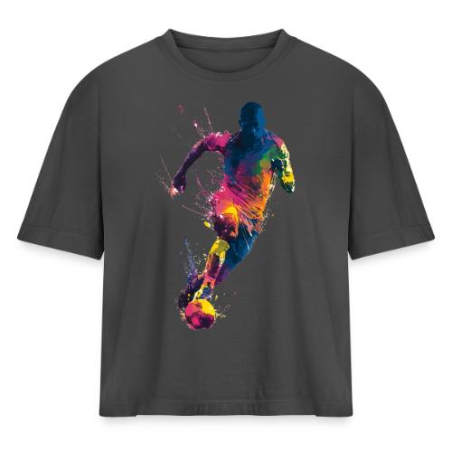 Soccer: Kick of Colors - Women's Heavyweight Cropped T-Shirt