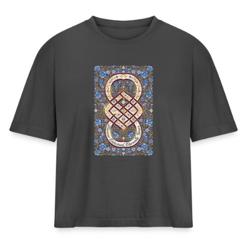 Forever Entwined Eternally Yours Infinity Knot T-S - Women's Heavyweight Cropped T-Shirt