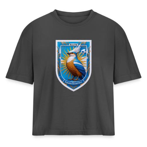 Argentina Hornero Pride T Shirt, Football Gift - Women's Heavyweight Cropped T-Shirt