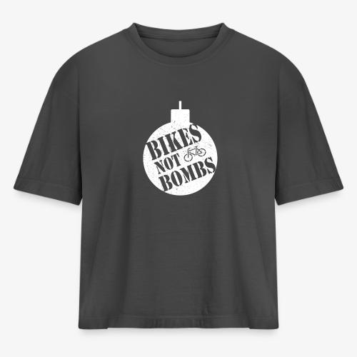 Bikes Not Bombs - Women's Heavyweight Cropped T-Shirt