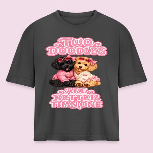 Two Doodles Are Better Than One - Women's Heavyweight Cropped T-Shirt