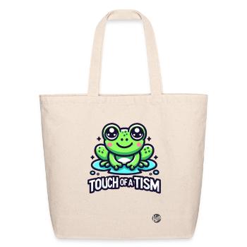 Adorable Froggy Touch of Wisdom Illustration - Eco-Friendly Cotton Tote - natural - Front