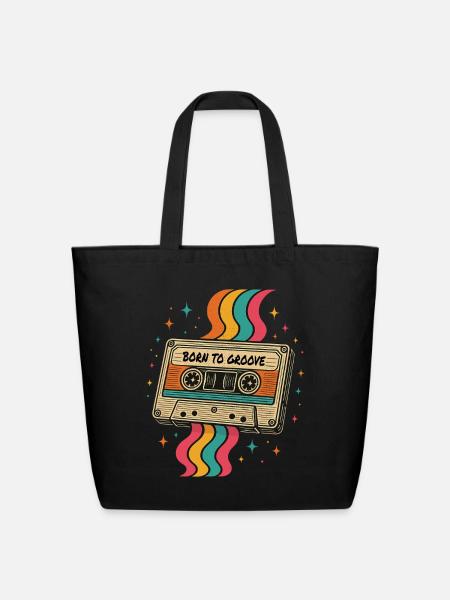 - Eco-Friendly Cotton Tote - black - Front