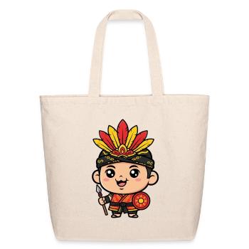 Suncrest Chibi Knight Hero - Eco-Friendly Cotton Tote - natural - Front