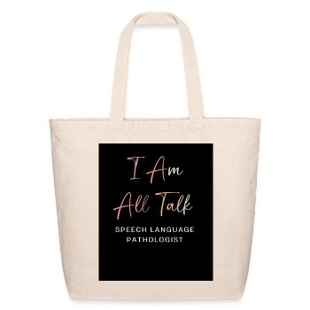 SLP Speech Therapist - Eco-Friendly Cotton Tote - natural - Front