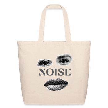 Noir Noise Portrait Collage - Eco-Friendly Cotton Tote - natural - Front