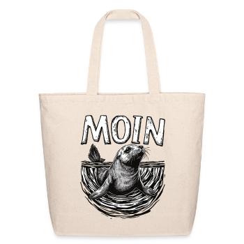 Seal Baltic Sea North Sea Moin - Eco-Friendly Cotton Tote - natural - Front