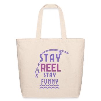 Stay Reel Stay Funny - Eco-Friendly Cotton Tote - natural - Front