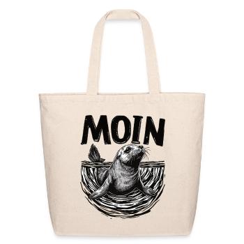 Seal Baltic Sea North Sea Moin - Eco-Friendly Cotton Tote - natural - Front