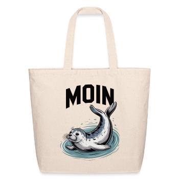 Seal Baltic Sea North Sea Moin - Eco-Friendly Cotton Tote - natural - Front