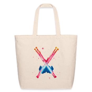 Drum Kit Retrowave - Eco-Friendly Cotton Tote - natural - Front