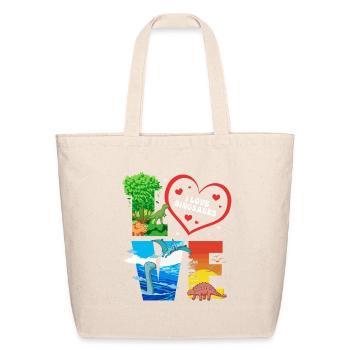 Ankylosaurus Dinosaur Prehistoric Lizard - Eco-Friendly Cotton Tote - natural - Front
