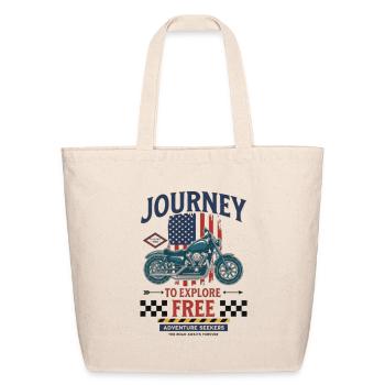 Journey Ride to Explore Freedom - Eco-Friendly Cotton Tote - natural - Front