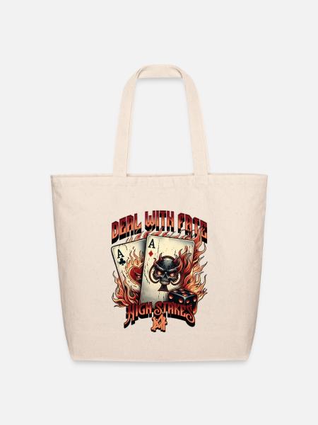 Deal with Fate High Stakes - Eco-Friendly Cotton Tote - natural