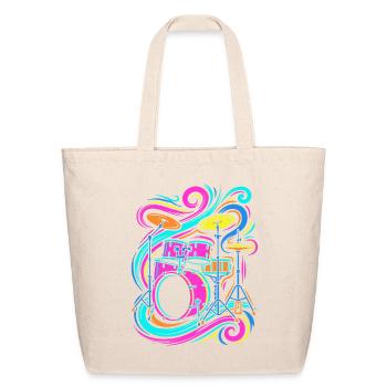 Drum Kit - Eco-Friendly Cotton Tote - natural - Front