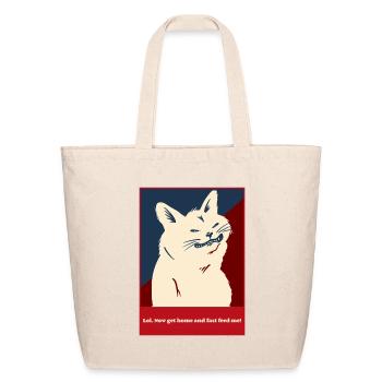 Funny cat meme. - Eco-Friendly Cotton Tote - natural - Front