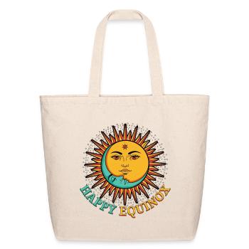 Sun Moon Happy Equinox - Eco-Friendly Cotton Tote - natural - Front