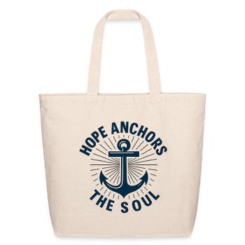 Hope Anchors the Soul - Eco-Friendly Cotton Tote - natural - Front