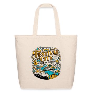 Festival City Edmonton Alberta Musical Event Theme - Eco-Friendly Cotton Tote - natural - Front