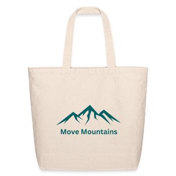 Move Mountains Mountain Crest Logo - Eco-Friendly Cotton Tote - natural - Front
