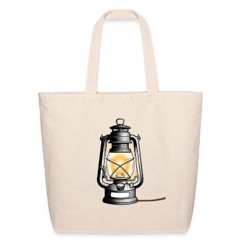 Vintage Lantern Glow - Eco-Friendly Cotton Tote - natural - Front