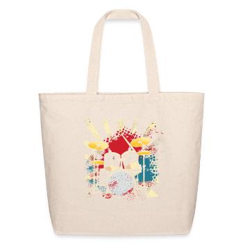 Drum Kit Artwork - Eco-Friendly Cotton Tote - natural - Front