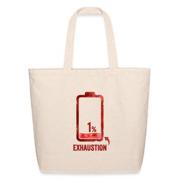 1% Exhaustion Battery Art - Eco-Friendly Cotton Tote - natural - Front