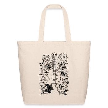 Ukulele Drawing - Eco-Friendly Cotton Tote - natural - Front