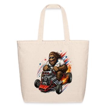 Bigfoot Freedom Racer - Eco-Friendly Cotton Tote - natural - Front