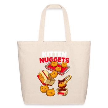 Funny Kitten Nuggets Cute Cat Fast Food - Eco-Friendly Cotton Tote - natural - Front
