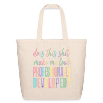 Pastel Gradient Humor: Professionally Developed - Eco-Friendly Cotton Tote - natural - Front