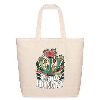 Grow Hungry Carnivorous Plants - Eco-Friendly Cotton Tote - natural - Front