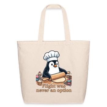 Baking Penguin - Cute Baker Animal  - Eco-Friendly Cotton Tote - natural - Front