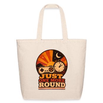 Just One More Round Retro Arcade - Eco-Friendly Cotton Tote - natural - Front
