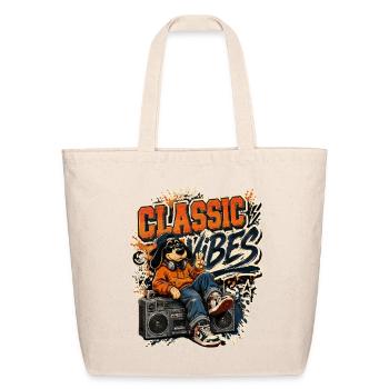 Classic Vibes Retro Music Style - Eco-Friendly Cotton Tote - natural - Front