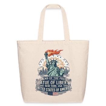 ​Statue of Liberty New York USA Vintage - Eco-Friendly Cotton Tote - natural - Front