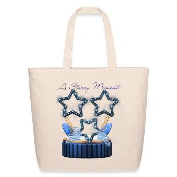 A Starry Moment: Lighted Star Stage - Eco-Friendly Cotton Tote - natural - Front