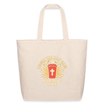 Holy Grail Coffee Nurse - Eco-Friendly Cotton Tote - natural - Front