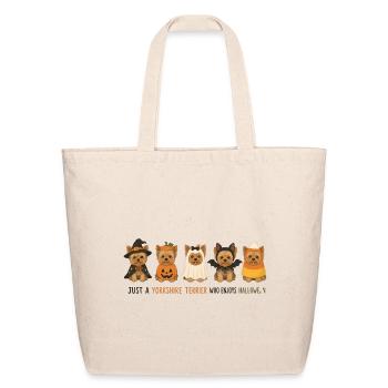 Yorkshire Terrier Halloween  - Eco-Friendly Cotton Tote - natural - Front
