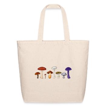 Poison Mushroom Lineup - Eco-Friendly Cotton Tote - natural - Front