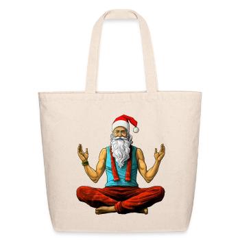 Christmas Yogi - Eco-Friendly Cotton Tote - natural - Front