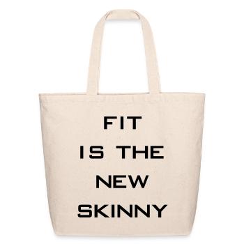 fit is the new skinny - Eco-Friendly Cotton Tote - natural - Front