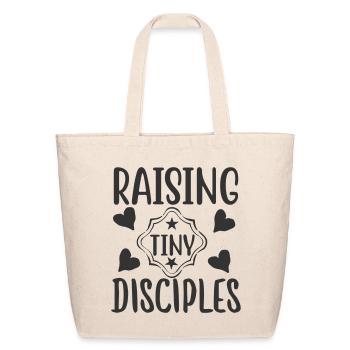 Raising Tiny Disciples - Eco-Friendly Cotton Tote - natural - Front
