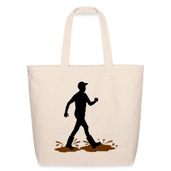 Male Mud Walker – Mud Explorer - Eco-Friendly Cotton Tote - natural - Front