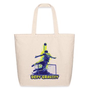 Defy Gravity Neon Goalkeeper Dive - Eco-Friendly Cotton Tote - natural - Front