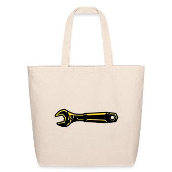 Wrench Tool Mechanic Garage Gearhead Auto - Eco-Friendly Cotton Tote - natural - Front