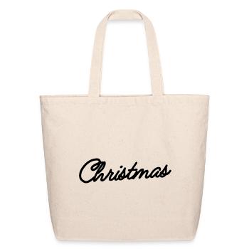 Merry Christmas - Eco-Friendly Cotton Tote - natural - Front