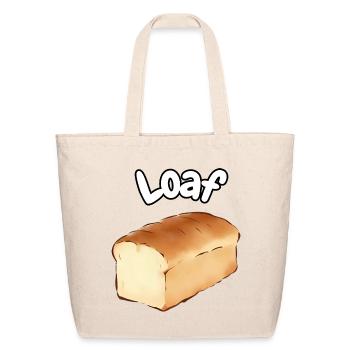 Whimsical Loaf Illustration T-Shirt - Eco-Friendly Cotton Tote - natural - Front
