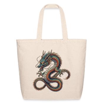 Dragon The Ancient Guardian  - Eco-Friendly Cotton Tote - natural - Front