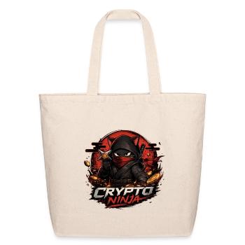 Crypto Ninja Hooded Warrior - Eco-Friendly Cotton Tote - natural - Front